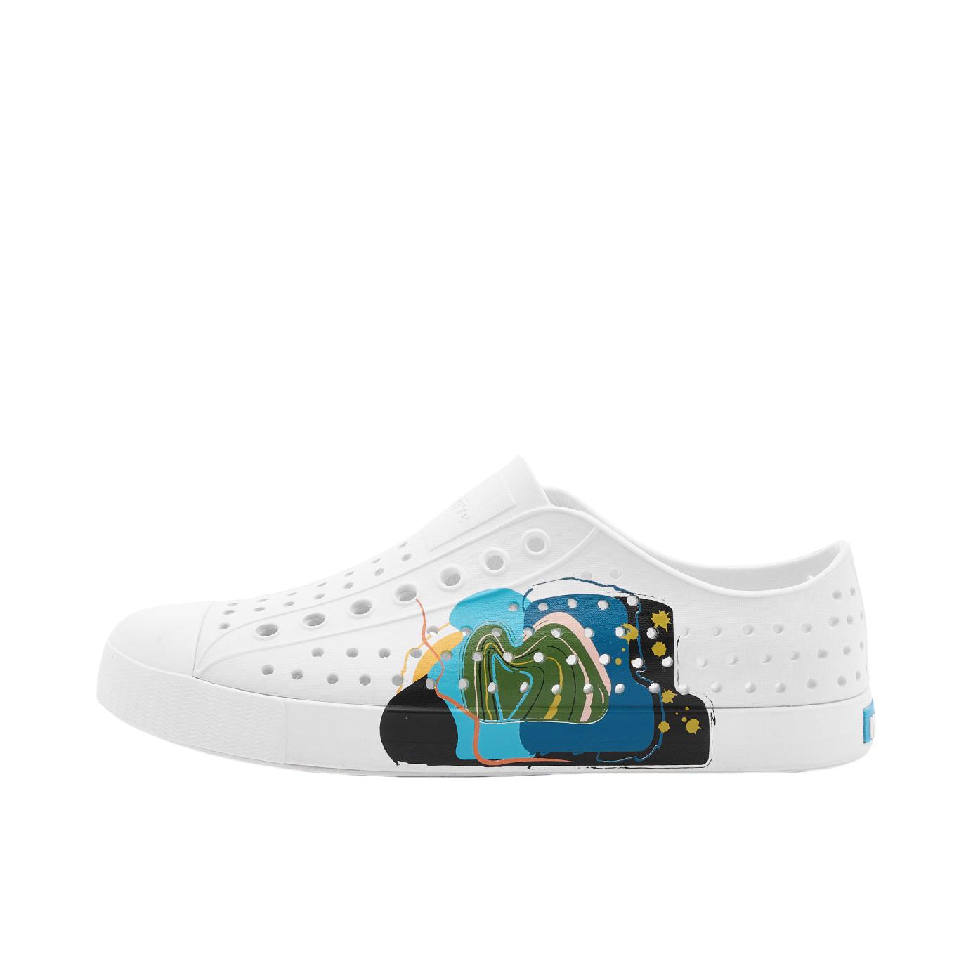 推荐商品：native shoes 抽象梦境系列 多巴胺 轻便 防水 防滑 凉鞋 11100102-2087 珍珠白