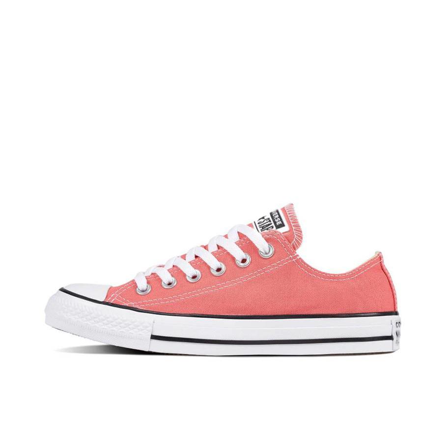 推荐商品：Converse/匡威 Chuck Taylor All Star 帆布鞋 常青款轻便防滑耐磨百搭复古圆头减震贴合高帮 White/Salmon 珊瑚红