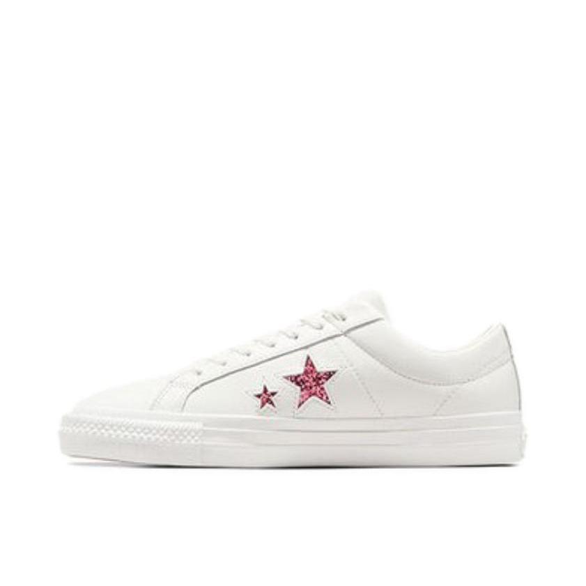 推荐商品：Converse/匡威 One Star Pro 翻毛皮 潮流复古 舒适 耐磨 防滑 板鞋 白色/粉色