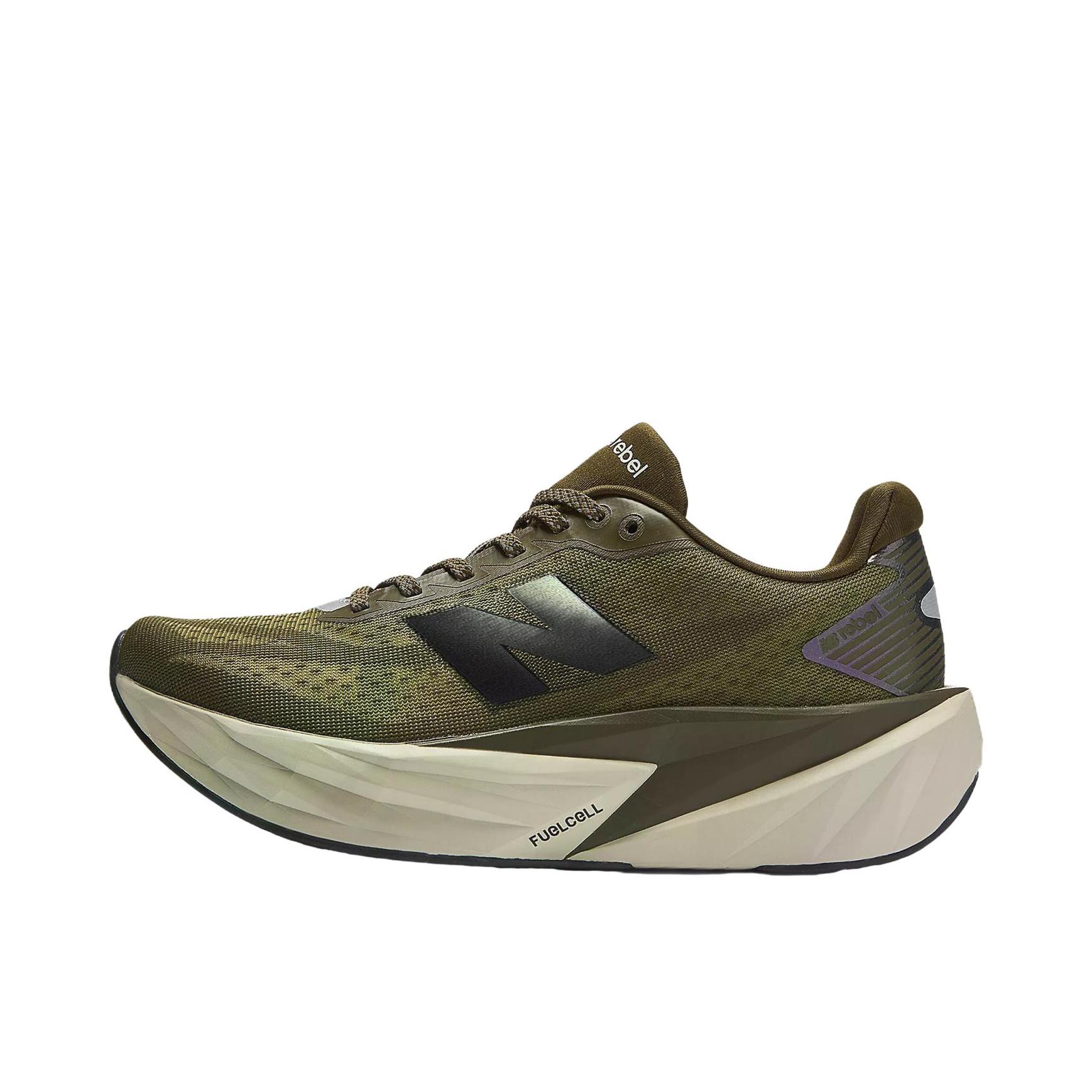 推荐商品：New Balance FuelCell Rebel v5 跑鞋 轻量竞速支撑回弹缓震减震轻便速训稳健抓地韧弹贴合稳固耐用 B宽/女款/绿色/黑色