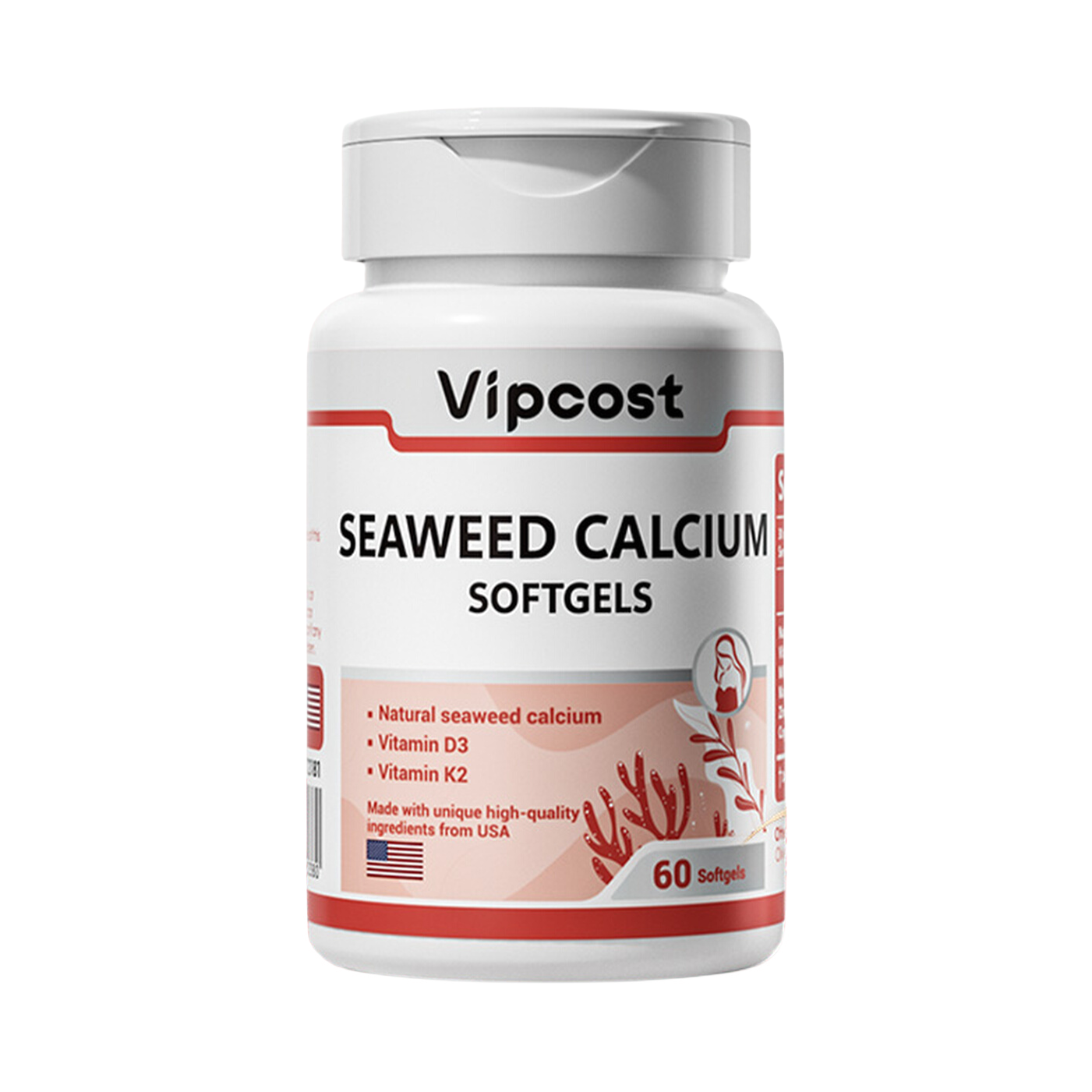 推荐商品：Vipcost 海藻钙软胶囊 瓶装