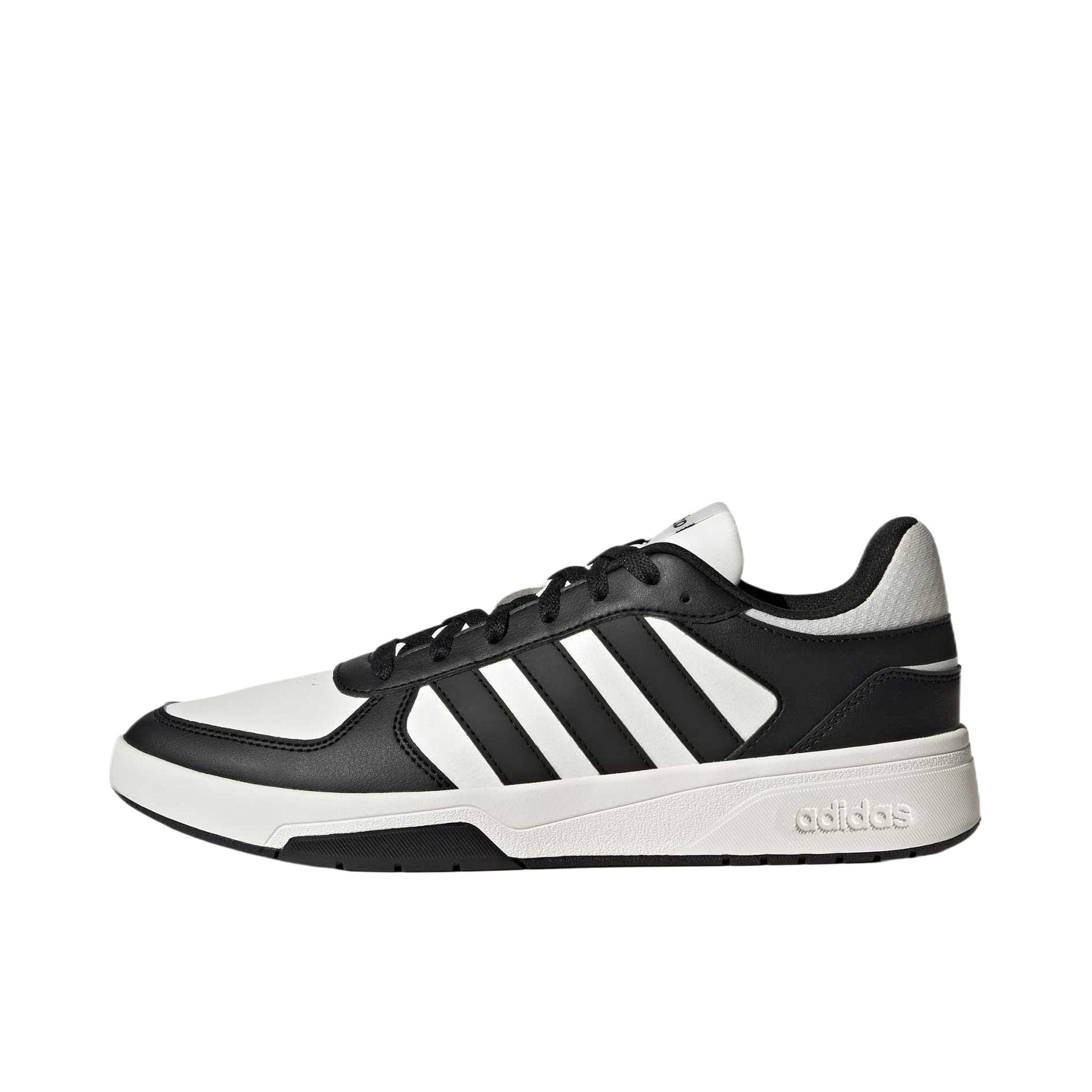 推荐商品：adidas Courtbeat 运动休闲鞋 潮流舒适缓震透气时尚轻便耐磨防滑篮球风轻运动复古风 深黑色
