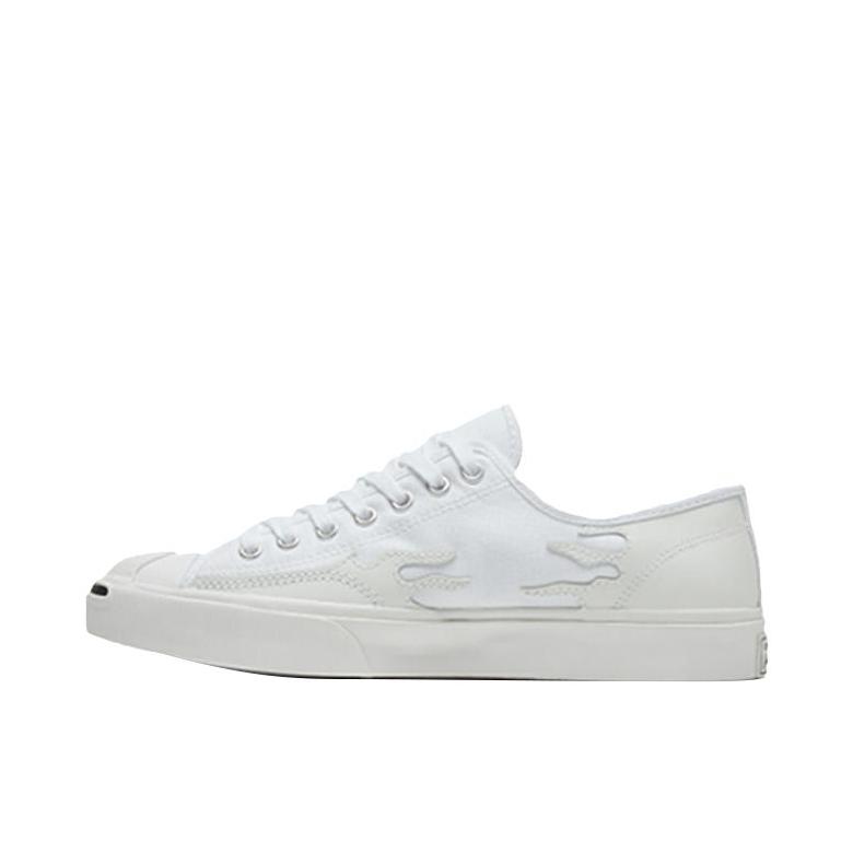 推荐商品：Converse/匡威 Jack Purcell 帆布鞋 圆头防滑耐磨减震轻便复古日常百搭 白敬亭同款 白色低帮/火焰
