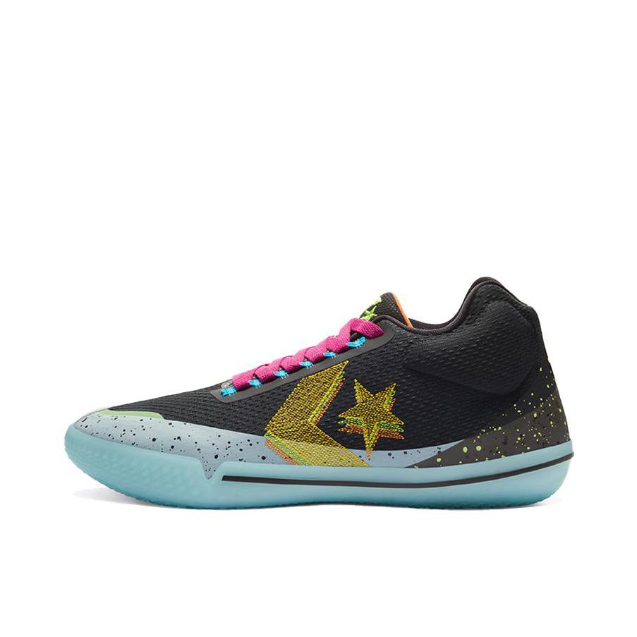 推荐商品：Converse/匡威 All Star Pro BB Evo 减震回弹 防滑耐磨 包裹性 支撑圆头 织物 合成革 网布 篮球鞋 Graffiti 黑色/金色/粉色