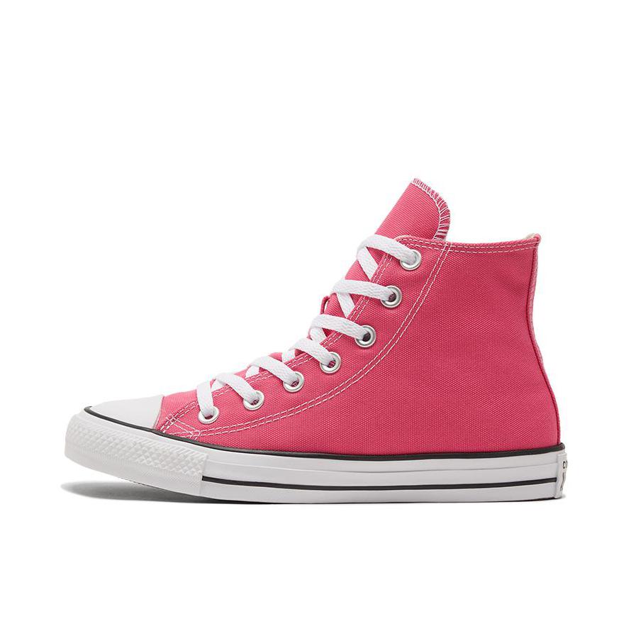 推荐商品：Converse/匡威 Chuck Taylor All Star 帆布鞋 常青款轻便防滑耐磨百搭复古圆头减震贴合高帮 高帮/亮粉