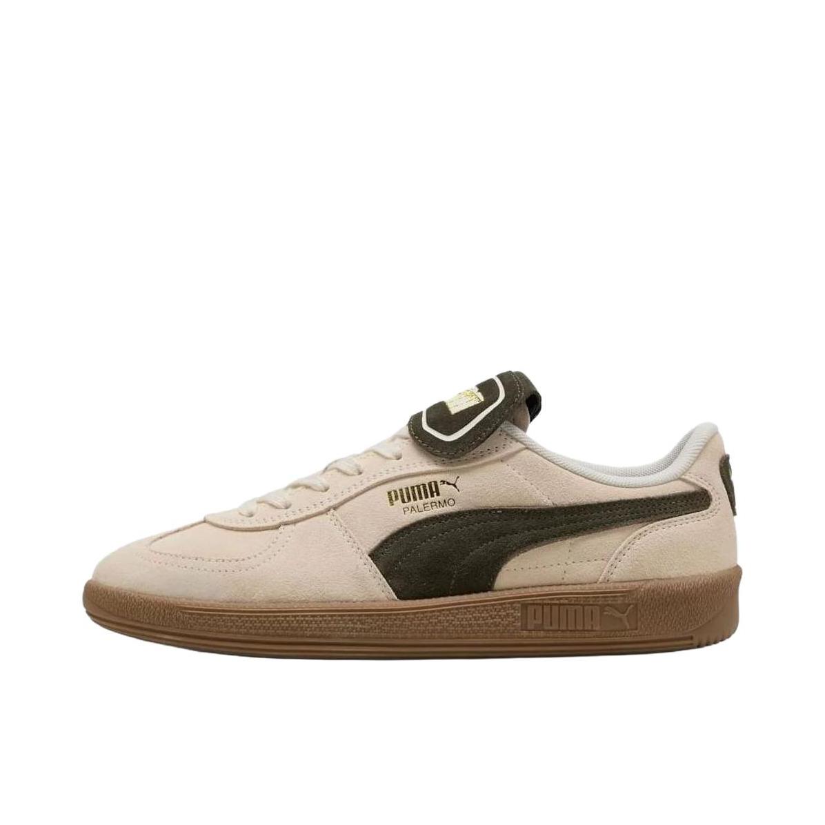 推荐商品：【朴彩英同款】 Puma/彪马 Palermo T头鞋 德训鞋 薄底鞋 板鞋 牛皮防滑耐磨舒适减震时尚复古 浅棕色 