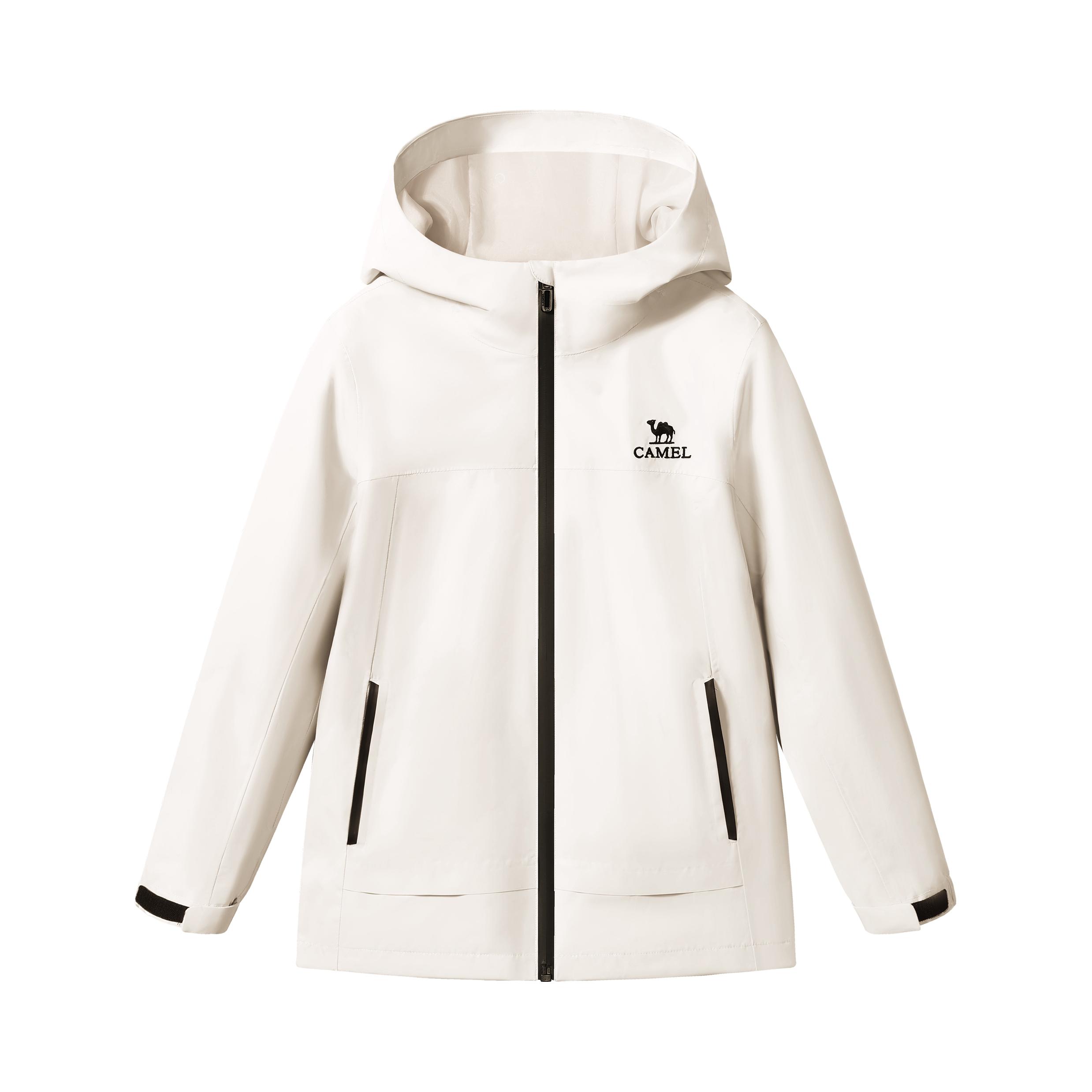推荐商品：Camel/骆驼童装 防泼水防风透湿抗皱冲锋衣 中大童 765CA9E026 橡木灰