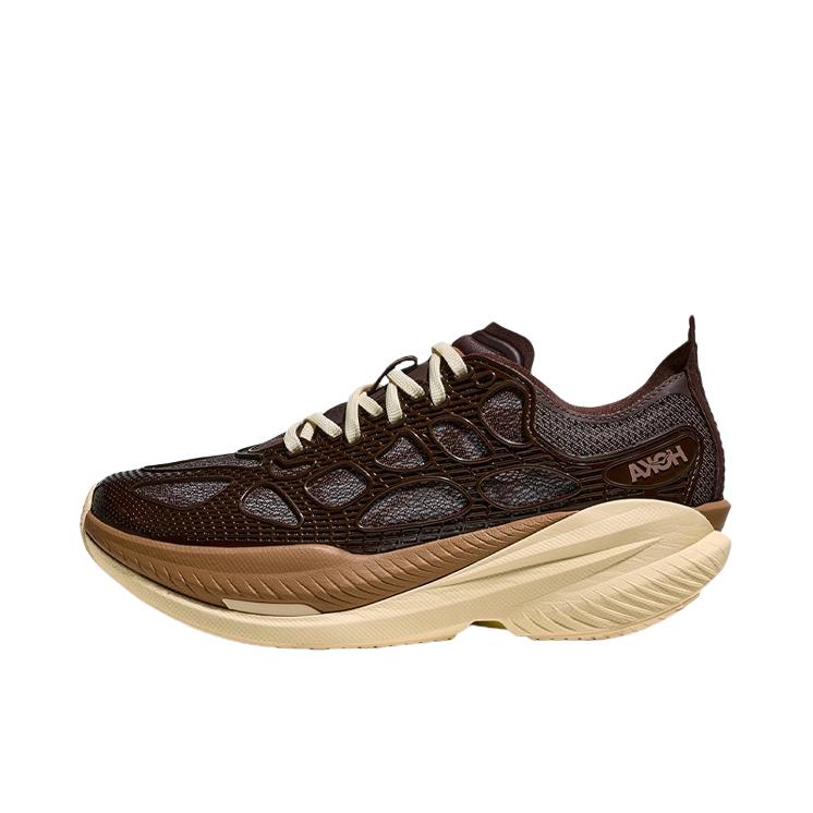 推荐商品：HOKA ONE ONE MACH X CAGED 跑鞋 舒适轻量透气稳定 核桃棕色/枫树红