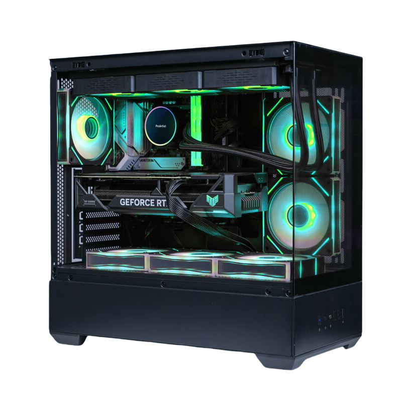 推荐商品：Asus/华硕 R5-9600X + RTX5060系列 DIY台式机 右滑图片查看具体配置 海景房机箱 RGB光效