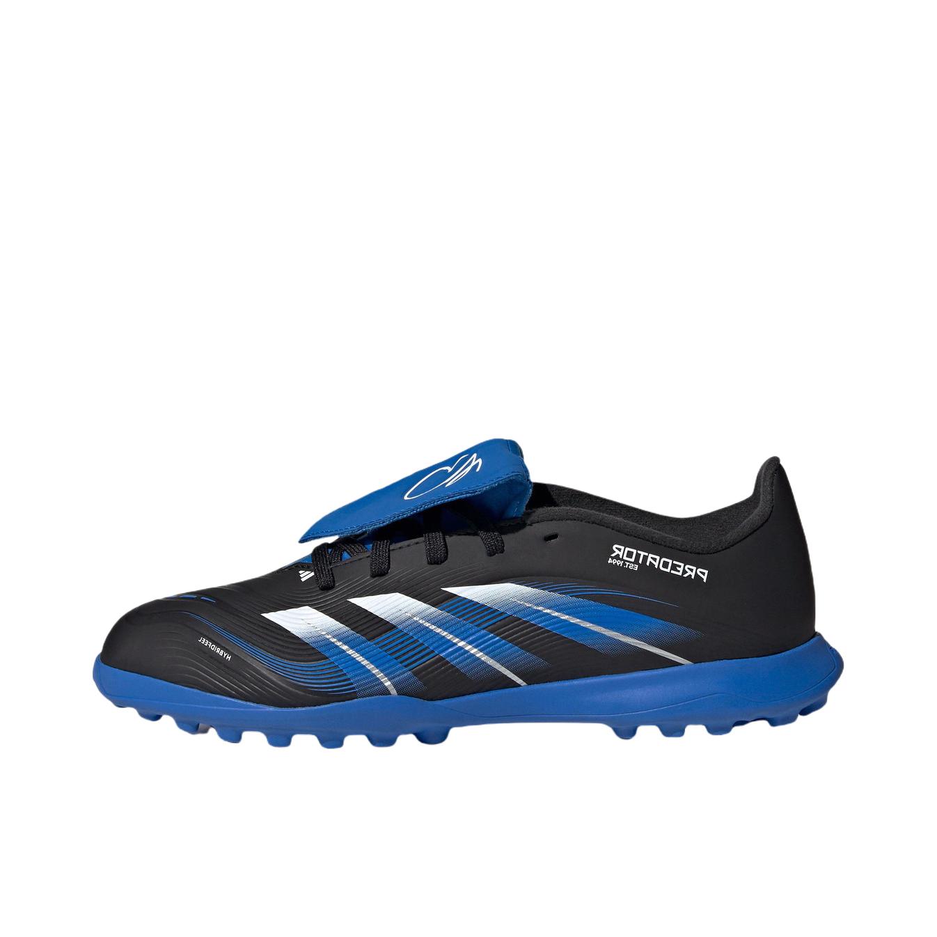 推荐商品：adidas Predator League FT TF 足球鞋 中端胶质碎钉人造草地硬地室外防滑耐磨 大童/黑色/白色/荣耀蓝