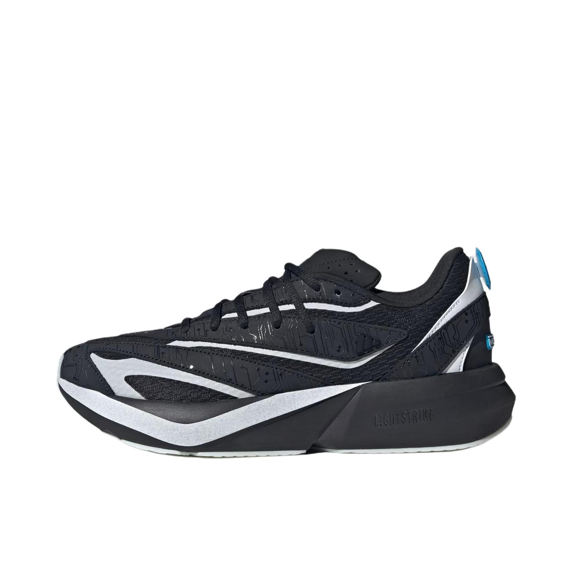 推荐商品：【宋雨琦同款】 adidas Lightstride 跑鞋 防滑耐磨缓震回弹低帮简约时尚舒适百搭轻运动训练 TRON ARES联名/核心黑