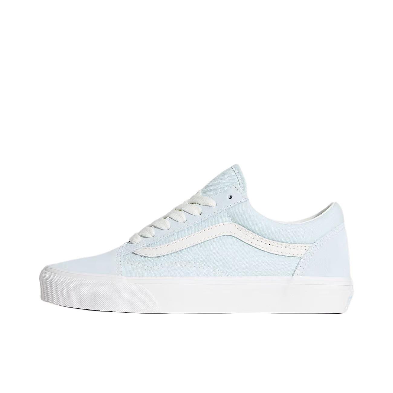 推荐商品：Vans/范斯 Premium Old Skool 板鞋 复古百搭时尚潮流防滑耐磨舒适低帮贴合 蓝色/纯白色