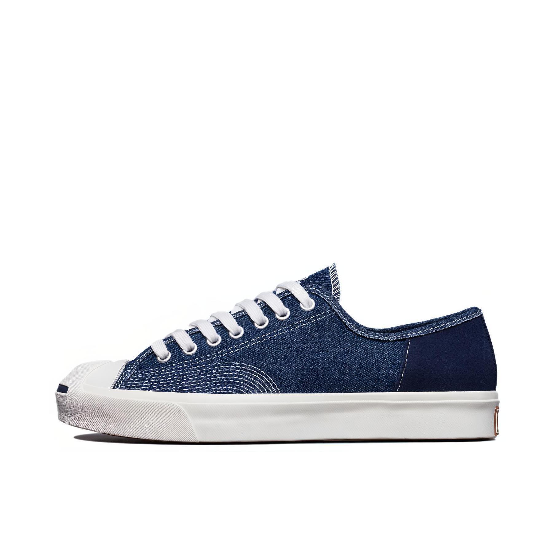 推荐商品：Converse/匡威 Jack Purcell 帆布鞋 圆头防滑耐磨减震轻便复古日常百搭 深蓝/低帮