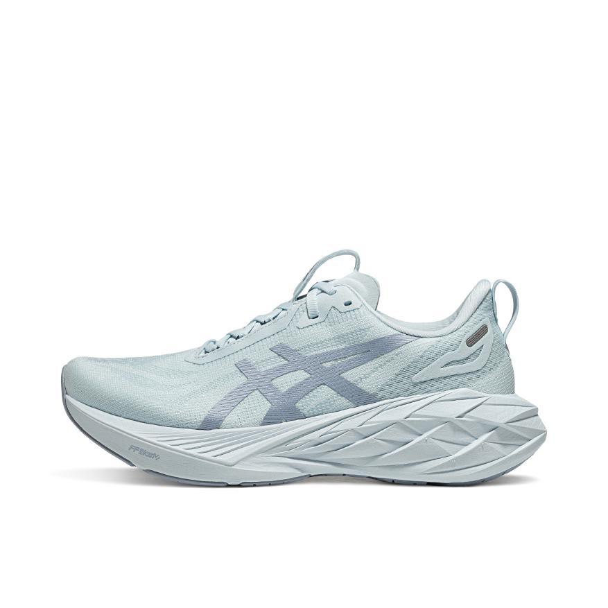 推荐商品：Asics/亚瑟士 Novablast 4 跑鞋 防滑耐磨缓震回弹舒适排汗透气织物长跑夜跑 女款/浅蓝色