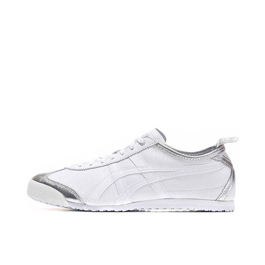 推荐商品：Onitsuka Tiger Mexico 66 德训鞋 运动休闲鞋 复古轻便透气舒适百搭防滑 Silver White 白/银边