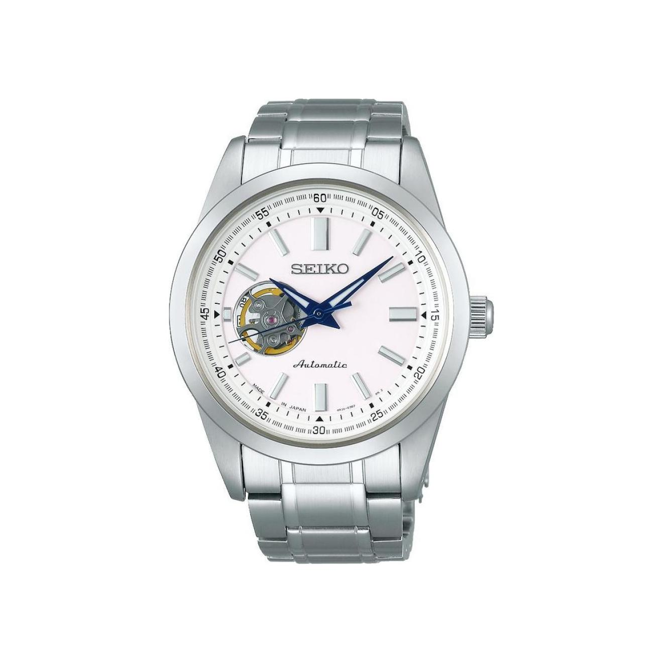 推荐商品：Seiko/精工 商务PRESAGE纯银休闲防水商务风不锈钢全自动机械男士手表