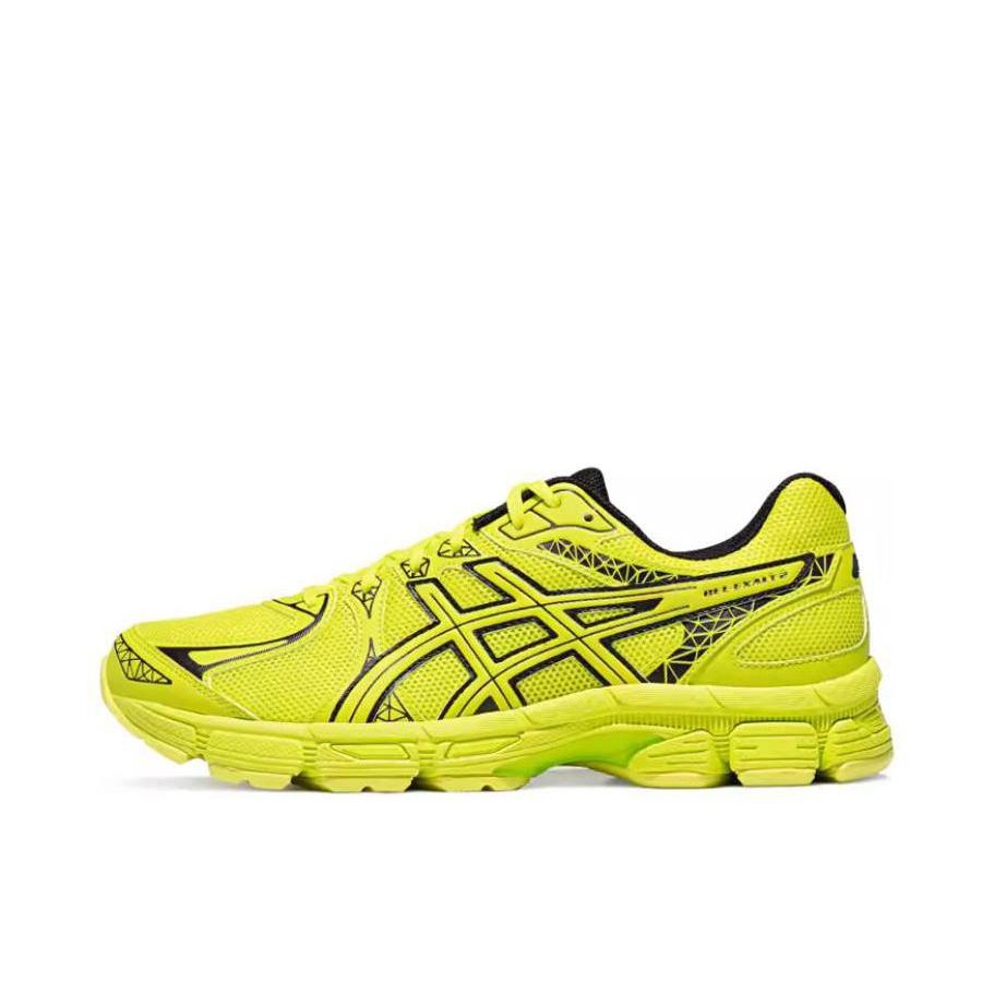 推荐商品：Asics/亚瑟士 Gel-Exalt 2 跑鞋 缓震型轻便回弹舒适网面透气百搭时尚织物训练柔软 黄绿色