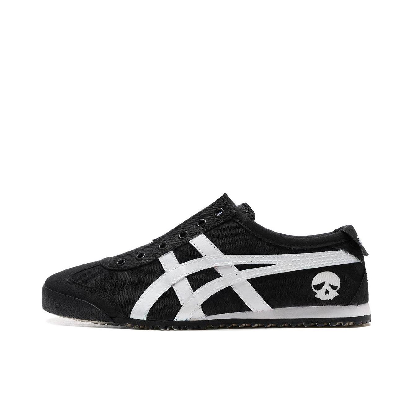 推荐商品：【定制球鞋】Onitsuka Tiger Mexico 66 Slip-on 舒适轻便 防滑耐磨 防水 合成革 手绘 织物 一脚蹬 包裹性 德训鞋 增高 运动休闲鞋 暗黑魅影