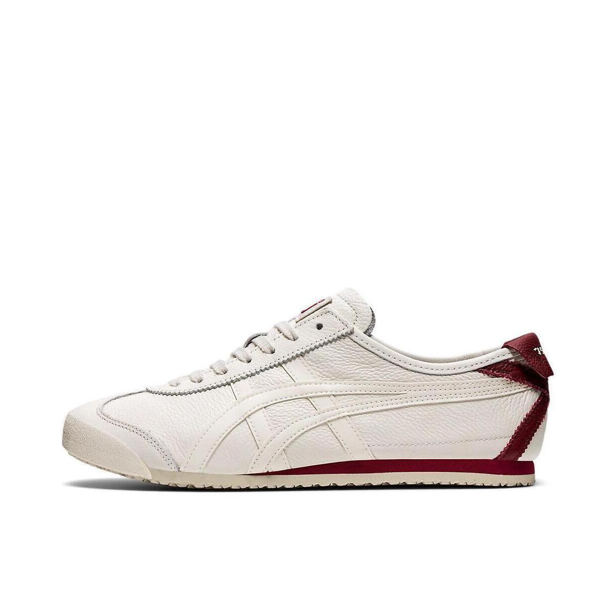 推荐商品：Onitsuka Tiger Mexico 66 德训鞋 运动休闲鞋 复古轻便透气舒适百搭防滑 米白色/红色