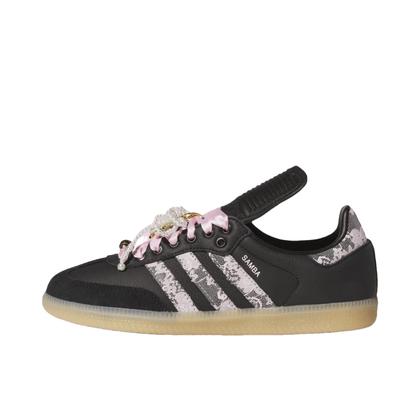 推荐商品：adidas Originals Samba LT T头鞋 德训鞋 板鞋 防滑耐磨薄底透气复古贴合圆头 黑色/粉色