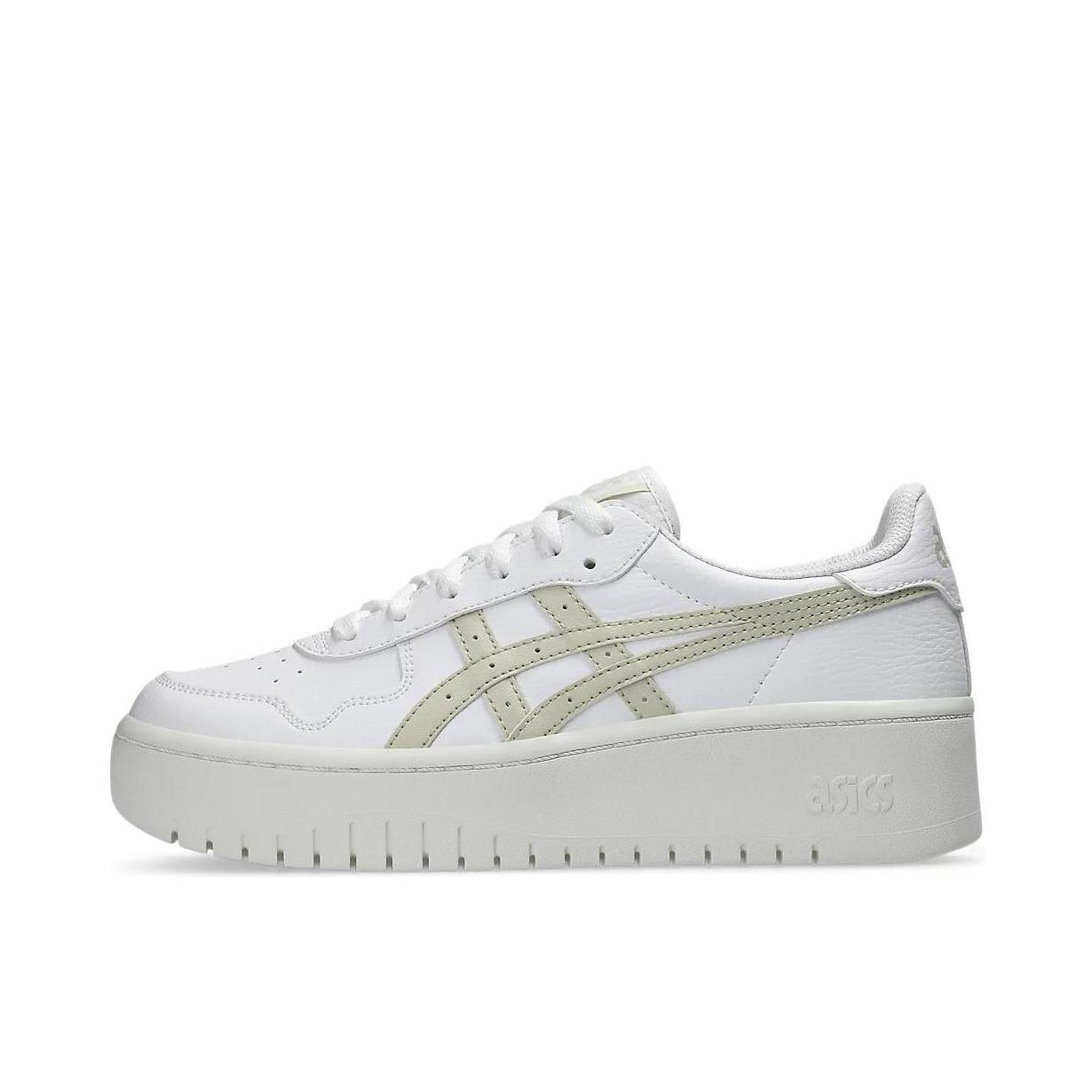 推荐商品：Asics/亚瑟士 Tiger Japan S PF 潮流复古 百搭时尚 防滑耐磨 网面透气 增高 休闲鞋 女款/白色/浅灰