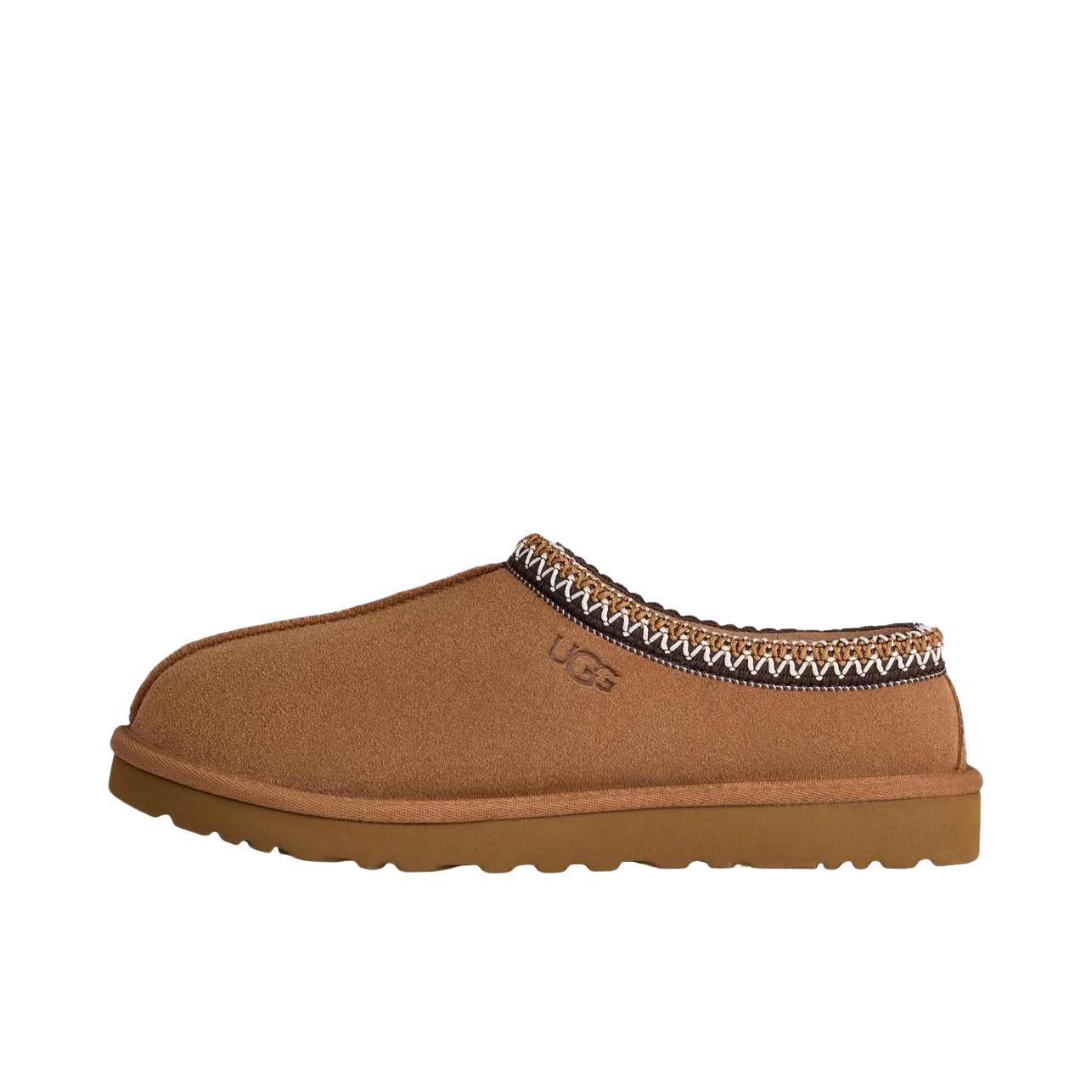 推荐商品：UGG Tasman ll 舒适保暖 包头防磨圆头一脚蹬 拖鞋 棕色/羽白色