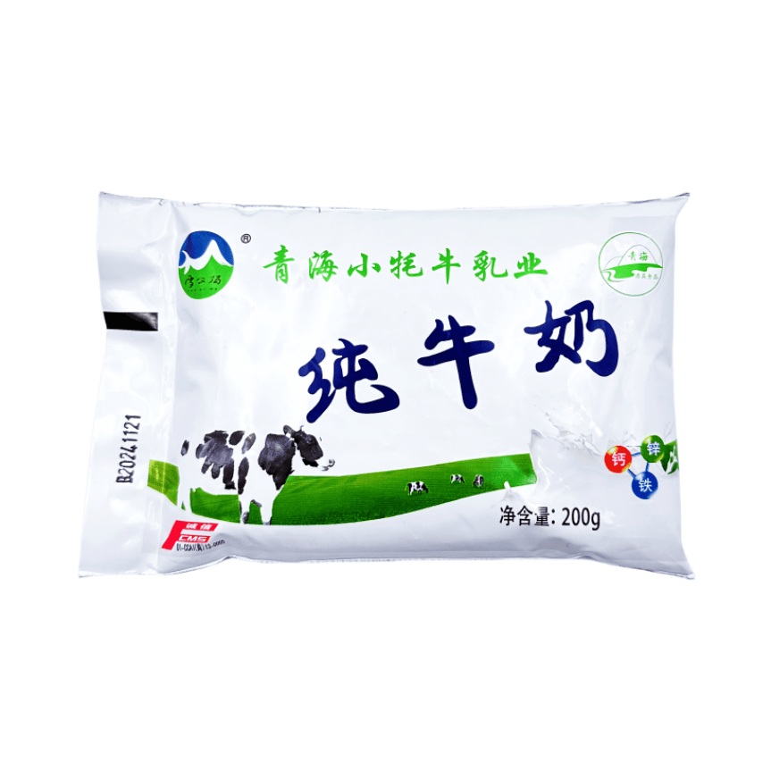 推荐商品：雪尔玛 青海小牦牛 纯牛奶 袋装