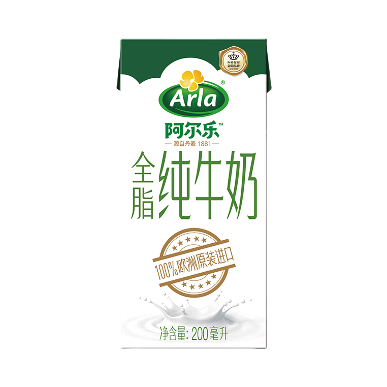 推荐商品：Arla/阿尔乐 全脂纯牛奶