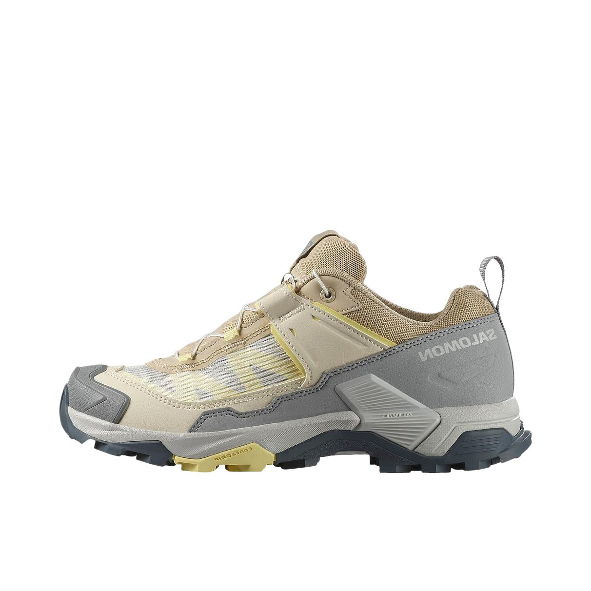 推荐商品：Salomon/萨洛蒙 X ULTRA 5 GTX 徒步鞋 户外防滑耐磨支撑透气舒适百搭潮流 女款/灰色/米色