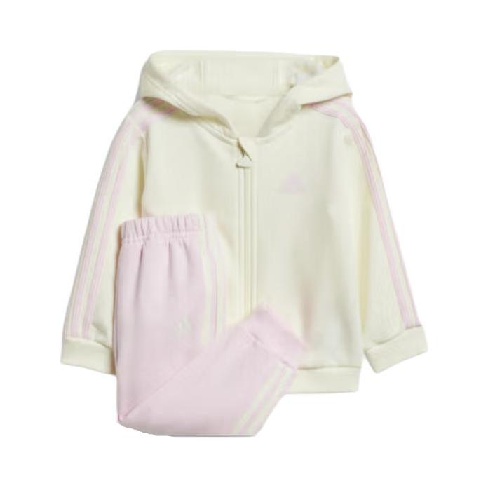 推荐商品：Adidas/阿迪达斯童装 透气连帽长袖运动套装 小童 HR5866 IB4763 IS2504 象牙白上装+清澈粉下装