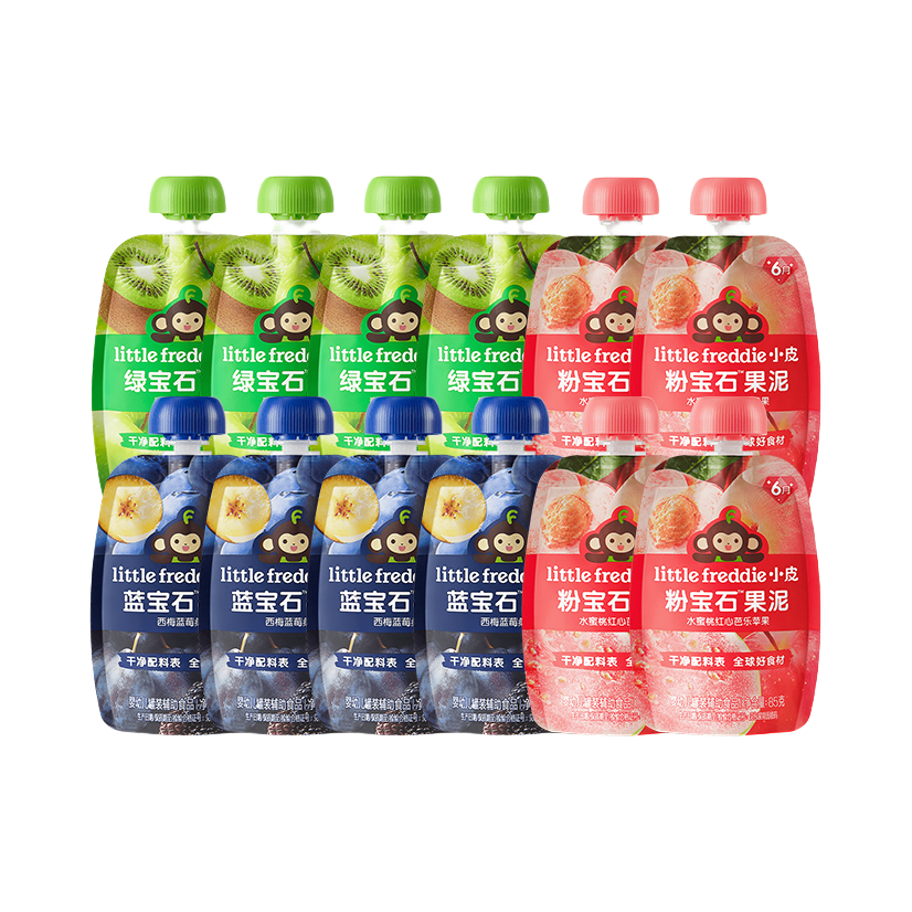 推荐商品：小皮/little freddie 宝石果泥鲜果采摘0添加