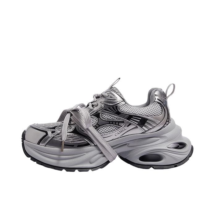 推荐商品：骆驼 银际 老爹鞋 厚底休闲百搭 枪色/黑色