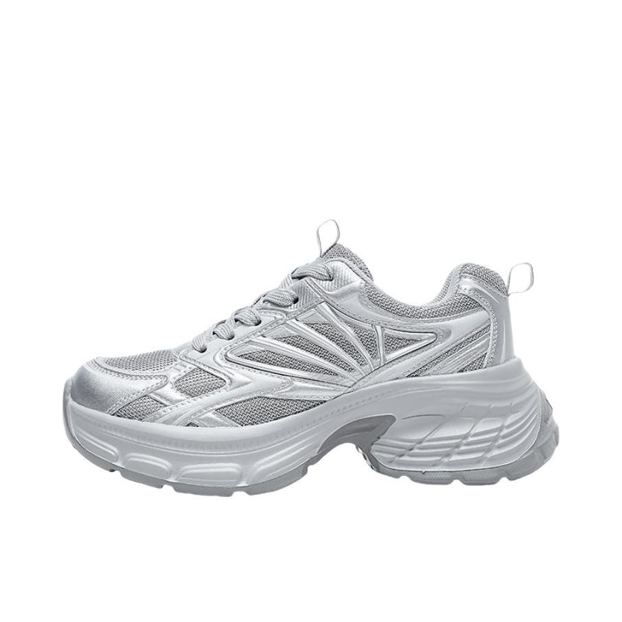 推荐商品：奥古狮登 老爹鞋 厚底舒适百搭休闲增高网面 W251278 女款/银色