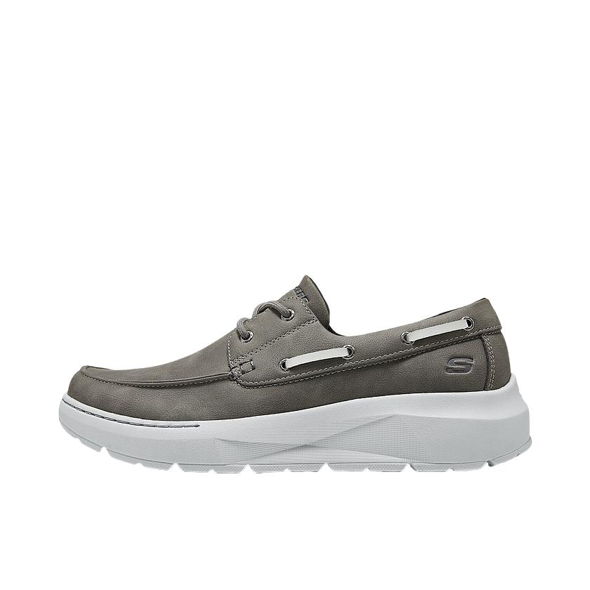 推荐商品：Skechers/斯凯奇 运动休闲鞋 百搭厚底系带软底 205702 炭灰色