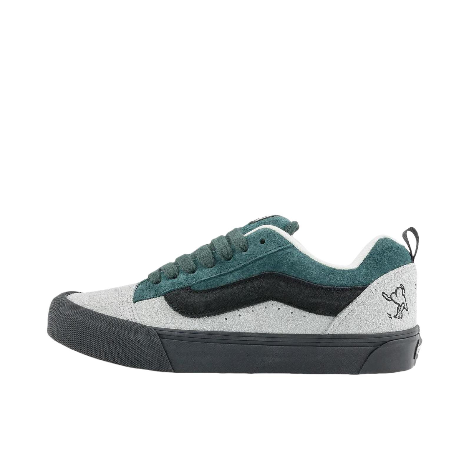 推荐商品：Vans/范斯 Knu-Skool 板鞋 面包鞋 滑板鞋 复古美式时尚防水支撑贴合圆头 灰色/深绿色