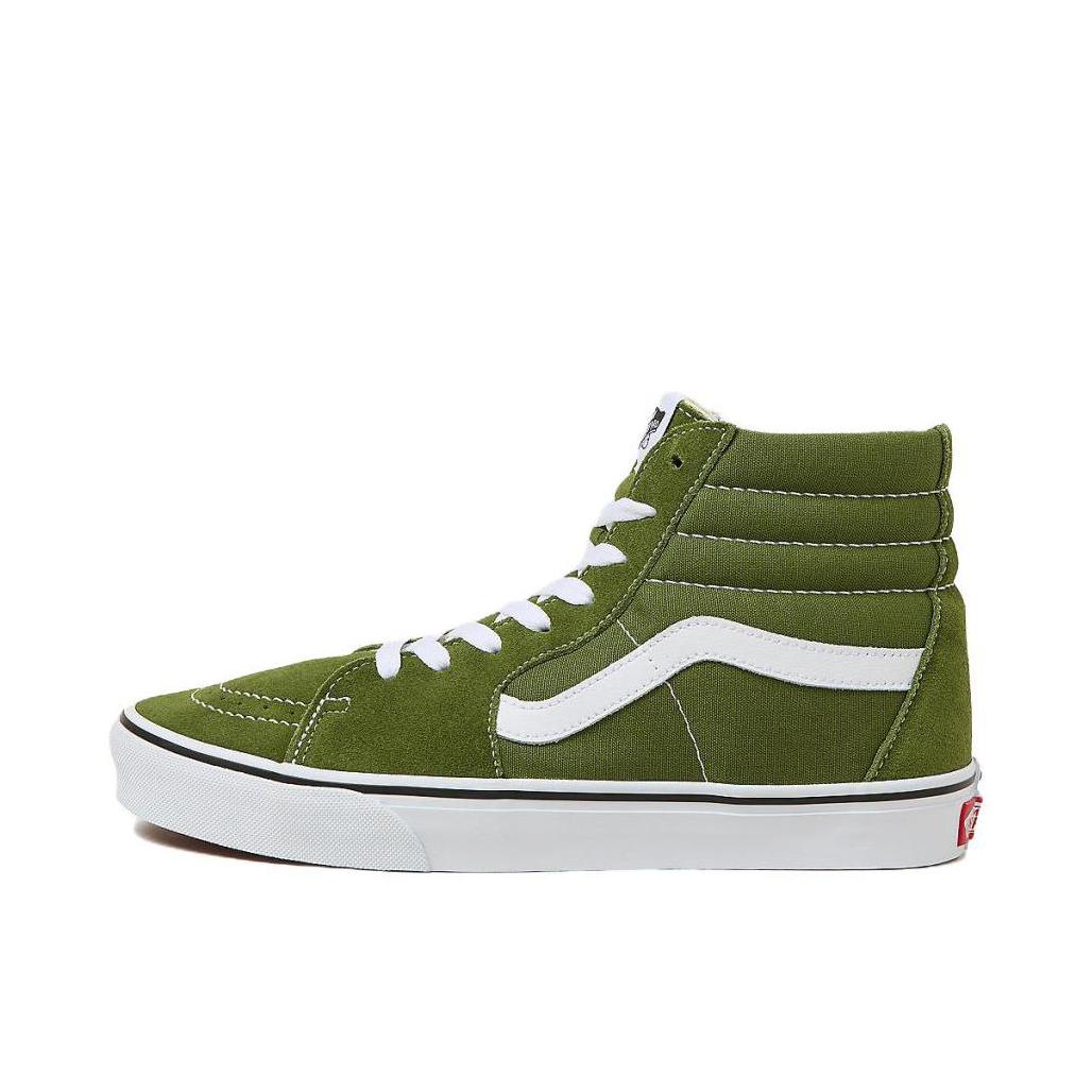推荐商品：Vans/范斯 SK8-Hi 板鞋 潮流经典拼接复古街头厚底 高帮/白色/绿色/黑色