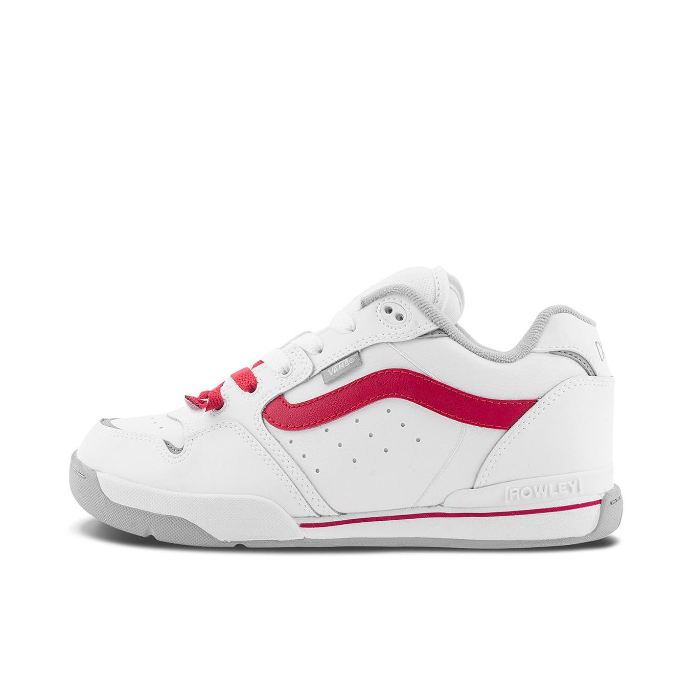 推荐商品：Vans/范斯 Rowley XLT LX 板鞋 防滑耐磨减震轻便舒适防水绒面革简约潮流百搭时尚 白色/红色