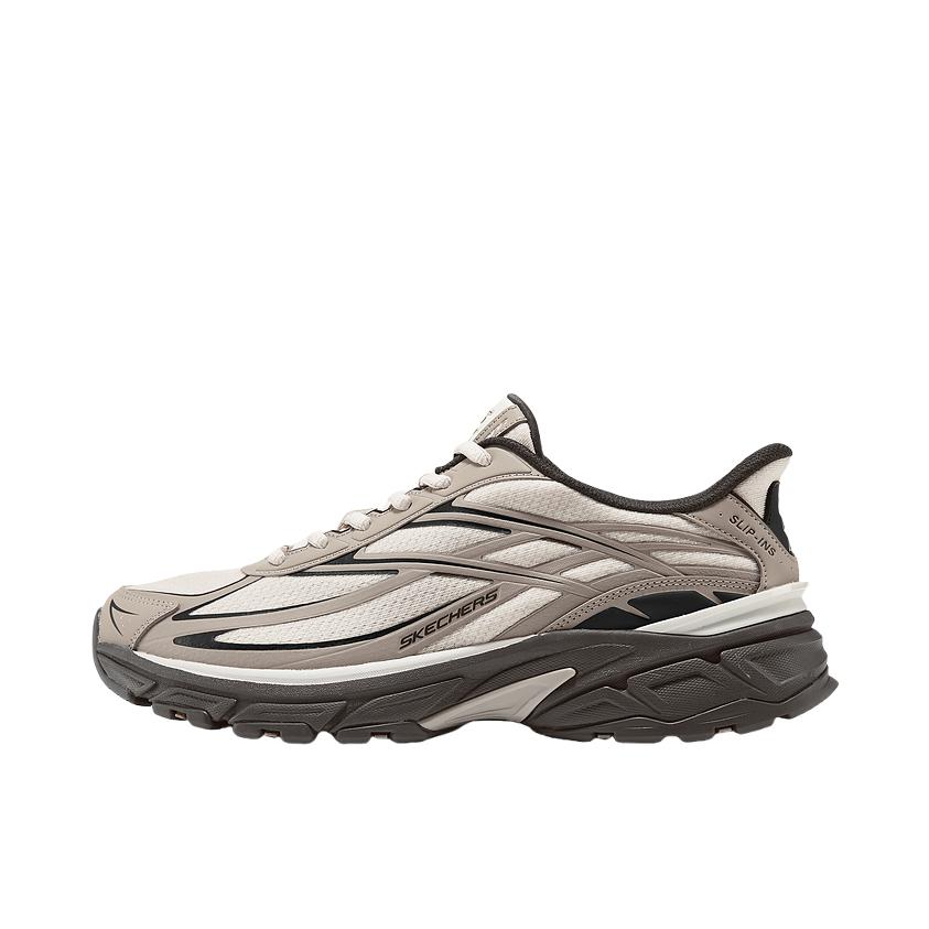 推荐商品：Skechers/斯凯奇 Slip ins 系带 低帮 运动休闲鞋 棕色