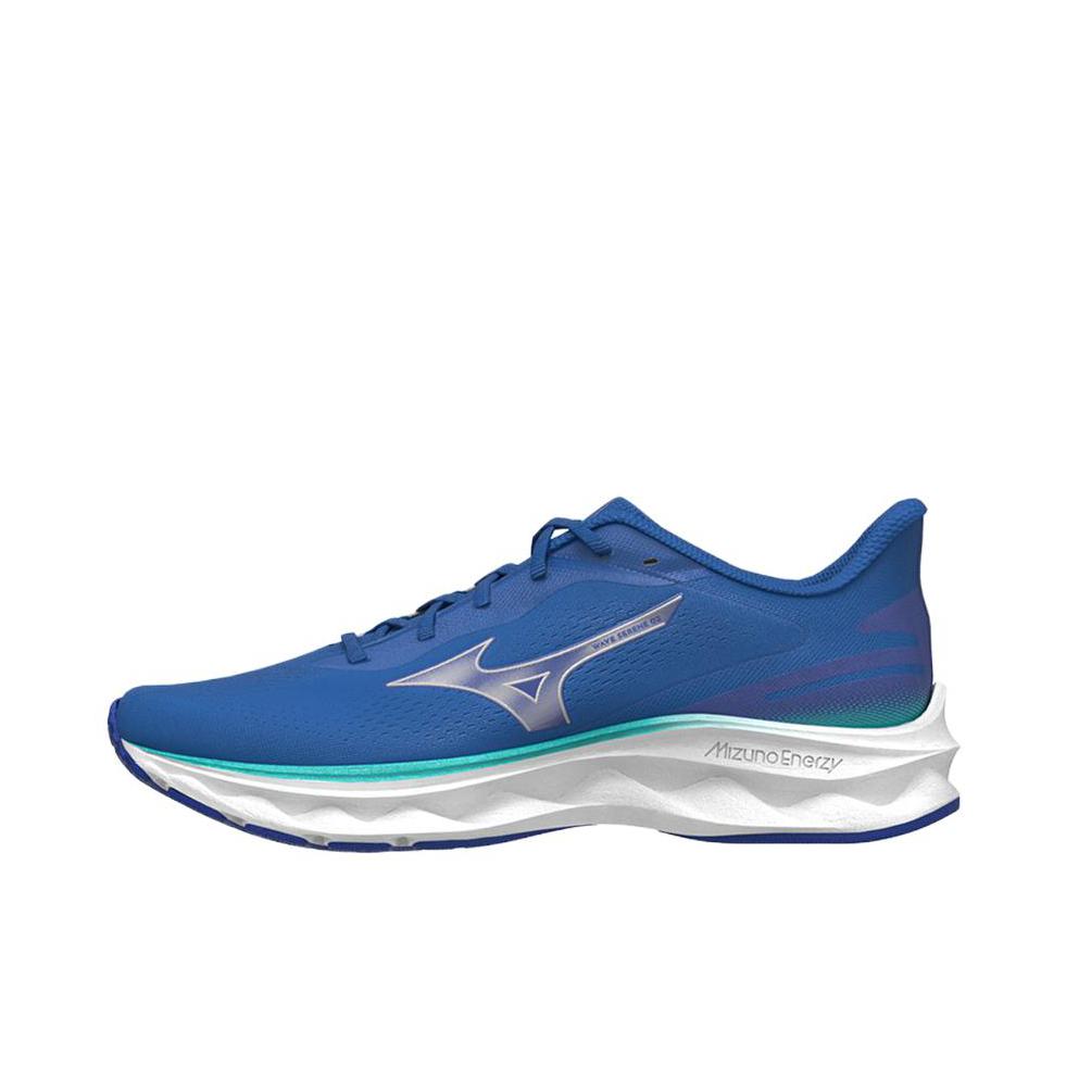 推荐商品：Mizuno/美津浓 WAVE SERENE 2 GTX 跑鞋 百搭耐磨低帮圆头支撑防水 蓝色
