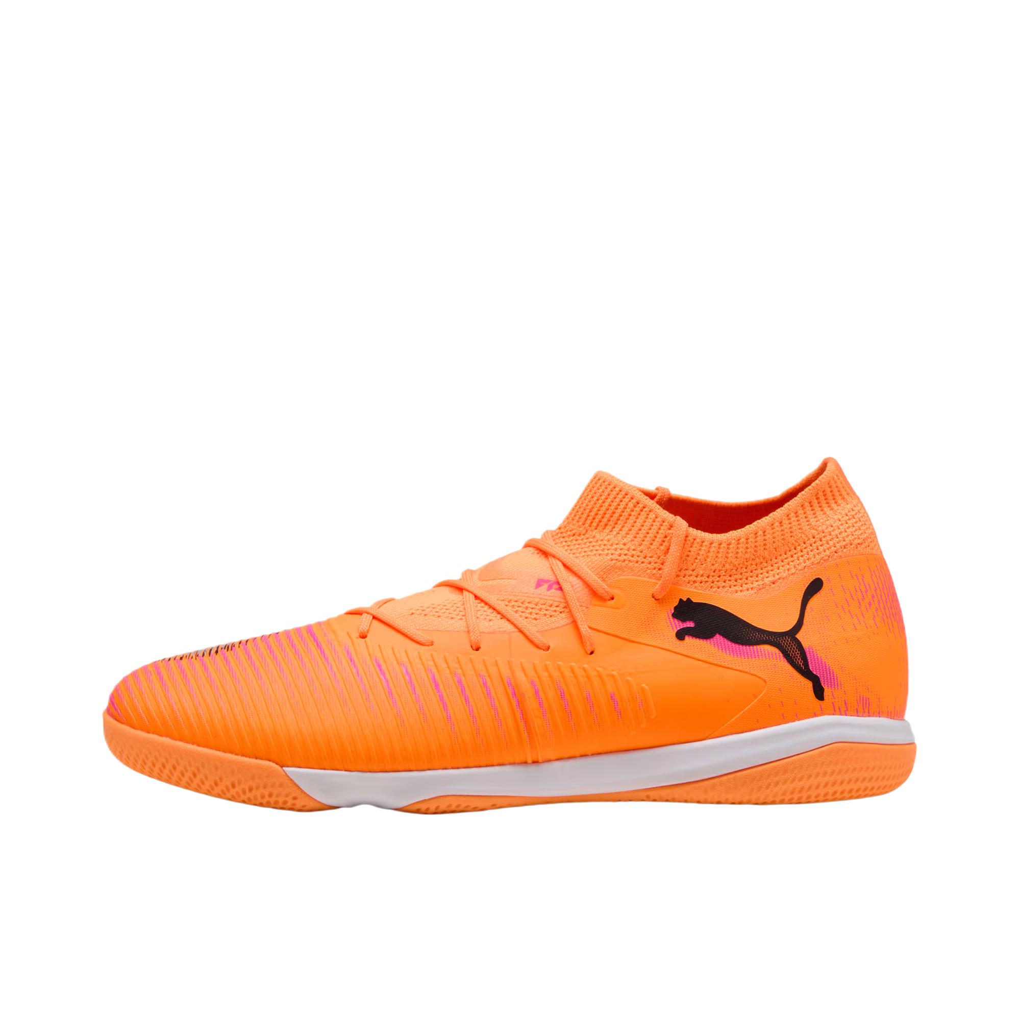 推荐商品：Puma/彪马 FUTURE 8 PRO CAGE 足球鞋 人造草地中帮缓震支撑 橙色/白色