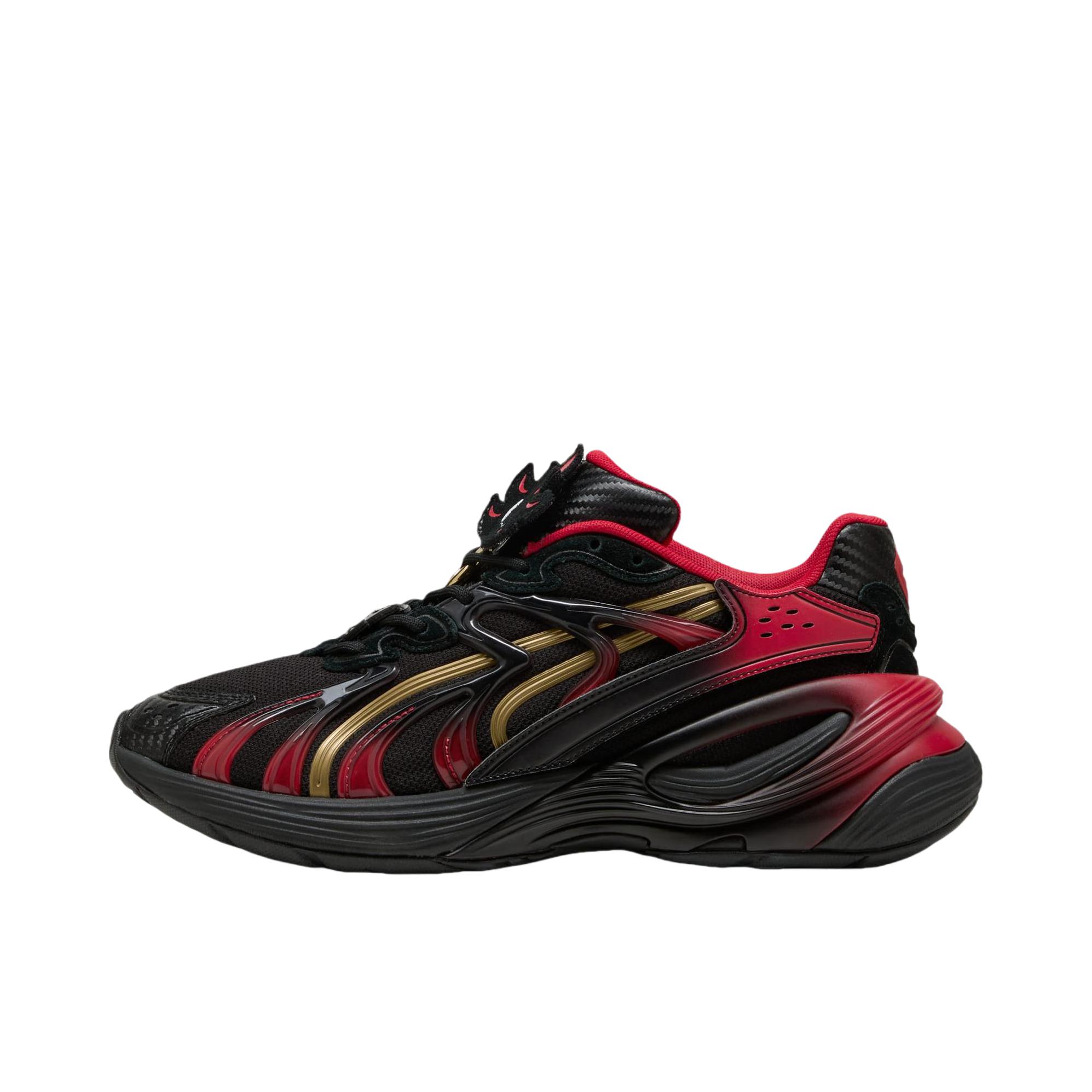 推荐商品：Puma/彪马 Inverse Rev 防踢防滑 耐磨 低帮 跑鞋 SONIC THE HEDGEHOG联名/黑色/金色 