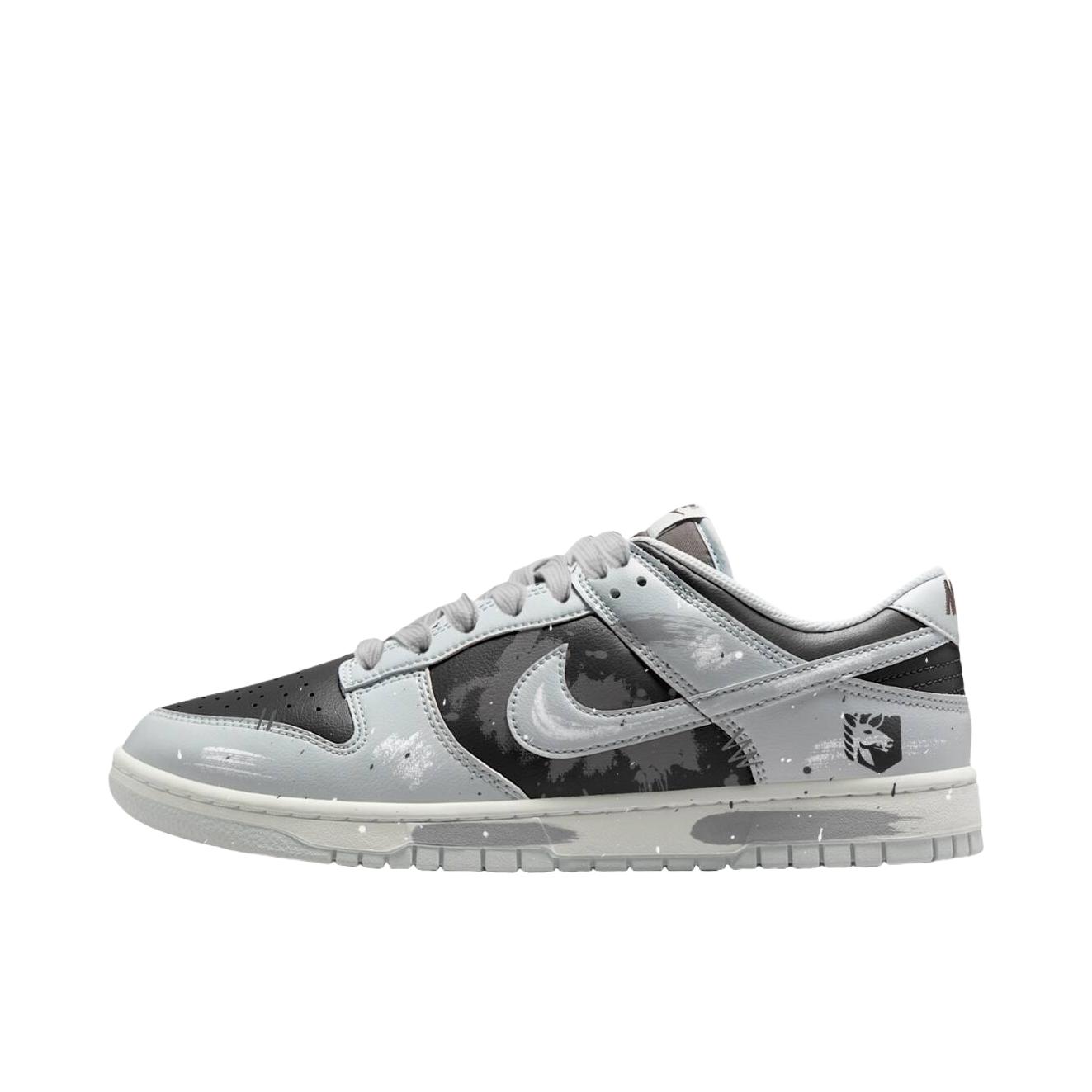 推荐商品：【定制球鞋】 Nike Dunk 板鞋 平跟系带防滑耐磨做旧高街简约百搭潮流复古美式 青云生骏