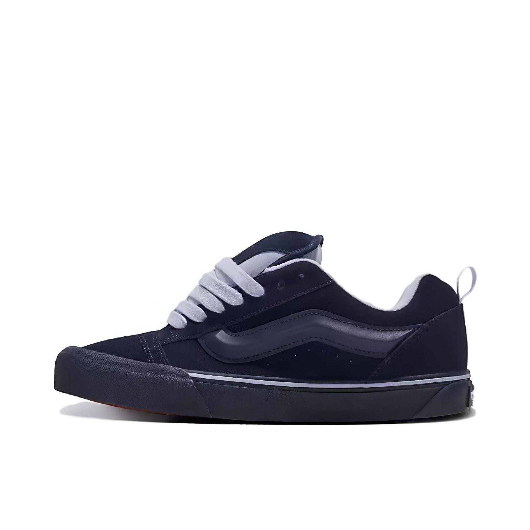推荐商品：Vans/范斯 Knu-Skool 板鞋 面包鞋 滑板鞋 复古美式时尚防水支撑贴合圆头 蓝色