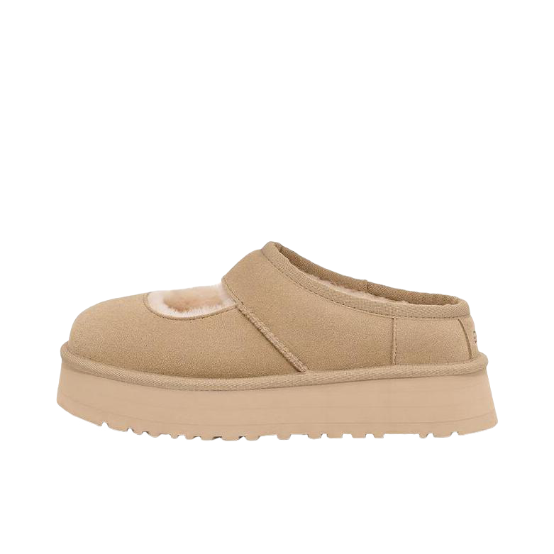 推荐商品：UGG Bea Mary Jane 百搭 橡胶底 防滑防磨 包头 冬季 半拖鞋 女款/芥菜籽色