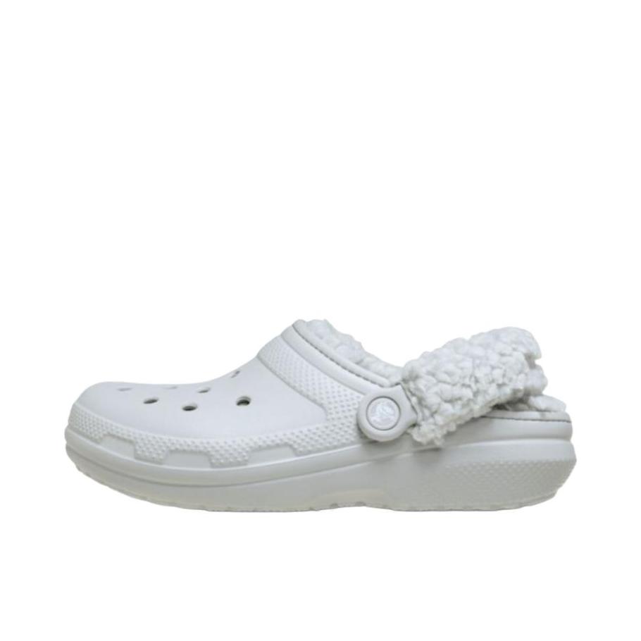 推荐商品：Crocs/卡骆驰 Classic Lined Clog 暖棉 经典 羊茸 暖绒 加绒保暖 冬季拖鞋 浅白色 