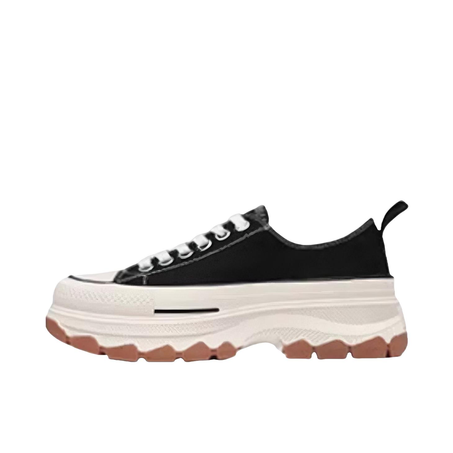 推荐商品：Alexander McQueen/亚历山大麦昆 帆布鞋 百搭厚底增高透气 6216-1 女款/黑色