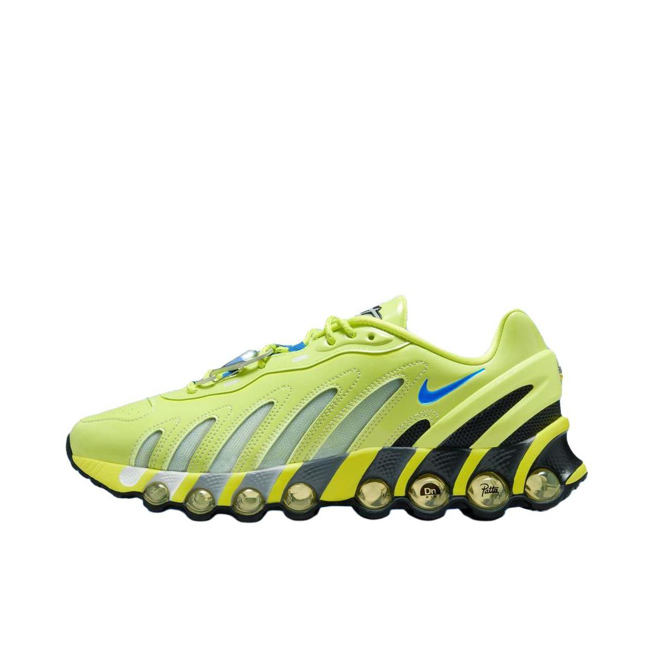 推荐商品：Nike Air Max DN8 跑鞋 时尚百搭防滑耐磨网面透气舒适气柱减震轻便贴合赤足体验支撑耐用耐穿 Patta联名/绿色