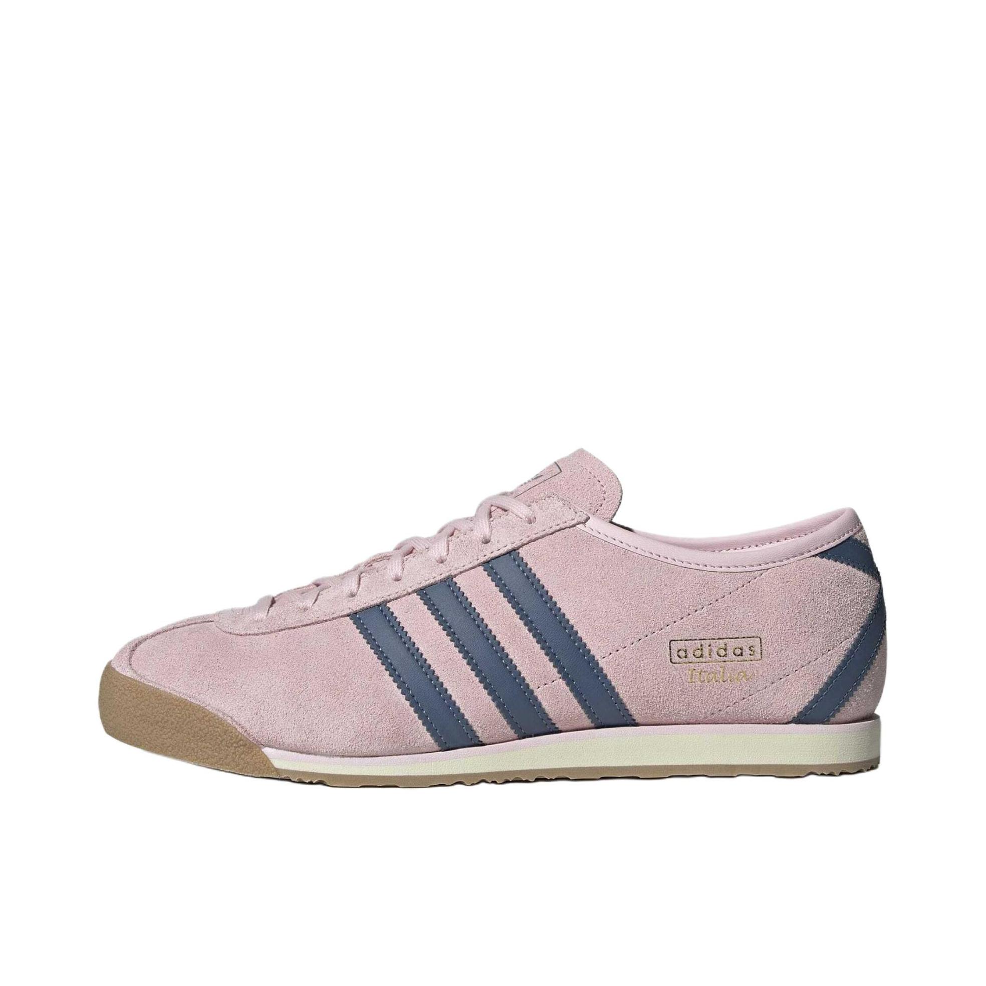 推荐商品：adidas Originals Italia 70s 跑鞋 耐磨低帮休闲舒适 粉色/蓝色