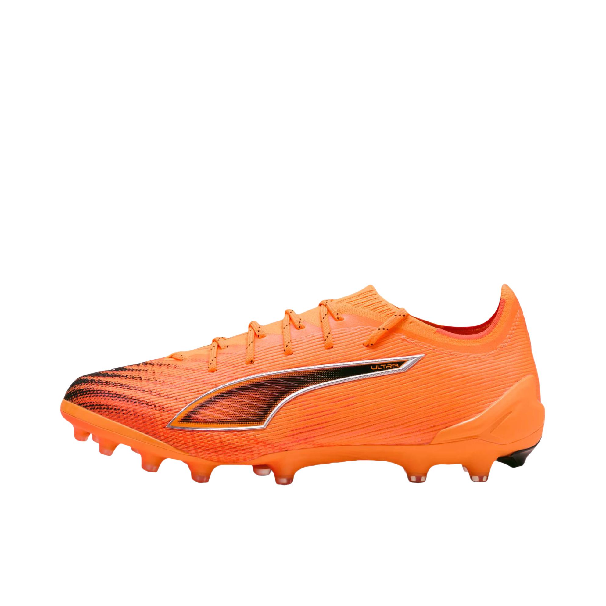 推荐商品：Puma/彪马 ULTRA 6 ULTIMATE AG 足球鞋 钉鞋 胶质短钉支撑圆头 橙色/黑色