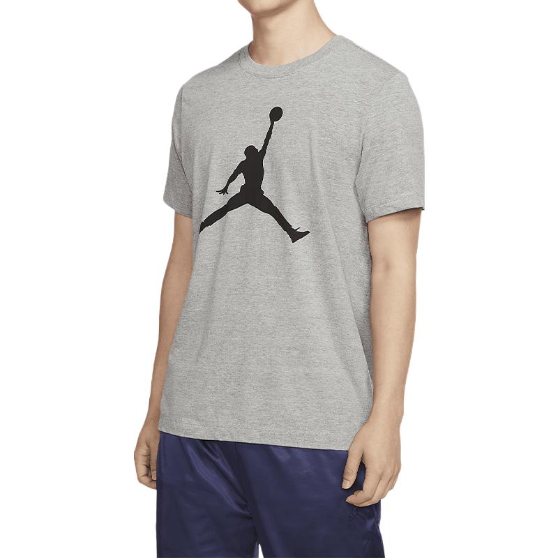 【张艺兴同款】Jordan Brand Jumpman大Logo合身吸湿排汗纯棉套头圆领直筒短袖T恤 CJ0921